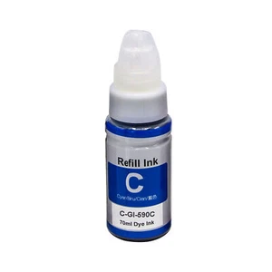GI-590 Cyan kompatible Tintenflasche Nicht-Zubehör-Hersteller Ersatz für GI590 1604C001 - Bild 1 von 1