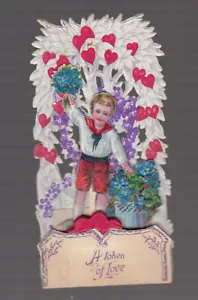 SAN VALENTINO vittoriano 3D cuori in rilievo ragazzo dimentica - Foto 1 di 1