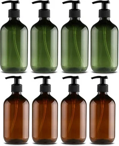 4pcs Reusable Hand Pump Dispenser Bottle Bathroom Shower Gel Shampoo 500ml - Picture 1 of 11