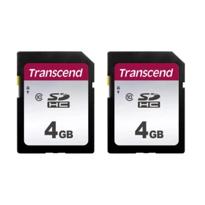 2 x Transcend 4GB Class 10 SDHC Memory for Canon SX720 SX60 G9X G1X T6 T5i SL1 - Picture 1 of 2