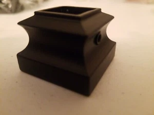 Flat Shoes for 1/2" Stair Metal Ballusters w/ Screw (Satin Black) (4 pieces)(M1) - Picture 1 of 2