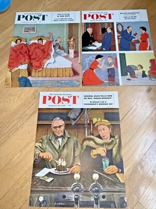 Carteles de QUIOSCO de cartón revista The Saturday Night Post años 50 3 (Juego 7) - Imagen 1 de 7