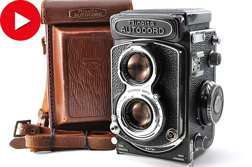 [Near MINT w/Case] Minolta AUTOCORD TLR Camera ROKKER 75mm f3.2 Lens JAPAN #152 - Image 1 of 4