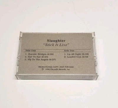 Slaughter Stick It Live Promo Cassette 1990 Promotional Foto 1 de 4