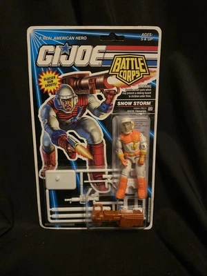 GI JOE Battle Corps 1992 #12 Orange Snow Storm High Tech Snow Trooper sellado nuevo Foto 1 de 4