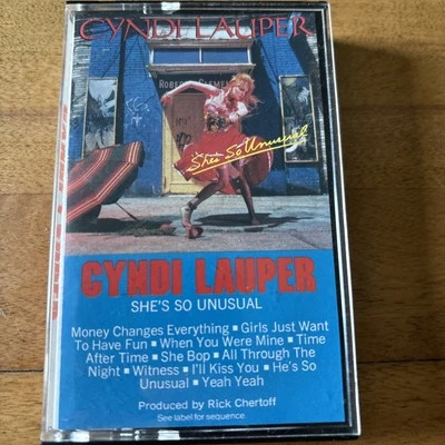 Cyndi Lauper, She's So Unusual (Cassette Tape, 1983) Black Cart, Time After Time - Image 1 of 4