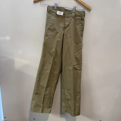 Pantalones Dickies Niños 10 Caqui Calce Clásico Frente Plano Recto Uniforme Escolar Ajustable Foto 1 de 4
