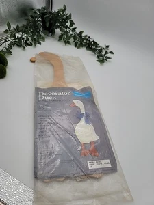 DECORATOR DUCK 14" Large Wood NEW Cottage Core Unfinished You Paint Craft '80s - Picture 1 of 5