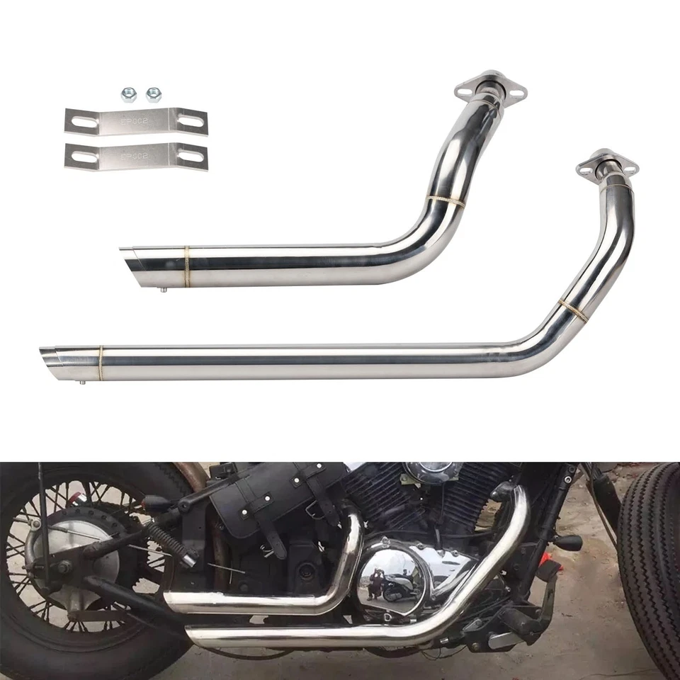 Shortshots Staggered Exhaust Pipes System For Honda Shadow Aero 750 Phantom 750 Foto 1 de 4