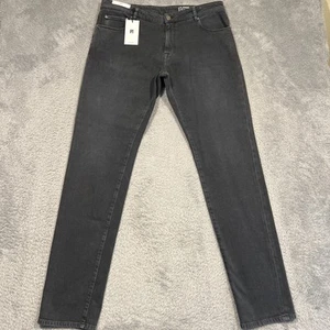 PT TORINO Denim Pants Men’s 38 Fits 36x35 JAZZ Stretch Faded Black Jeans NWT - Picture 1 of 21