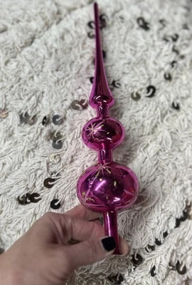 Echt Glas Christmas Tree Topper W/box  Eckart Christmas Blown Glass Baumschmuck - Image 1 of 4