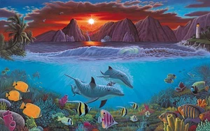 Painting By Numbers Ocean Life - Picture 1 of 1