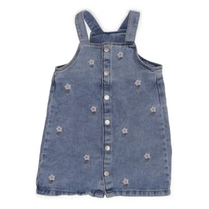Baby C&A, Latzkleid, Größe: 86, Blau/Weiß, Baumwolle, Blumen, Denim #lmO - Bild 1 von 5