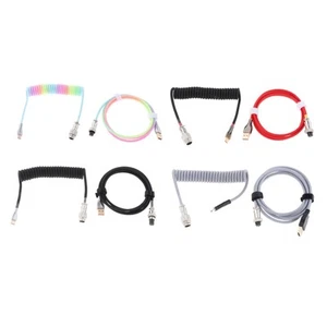 Coiled Cable Wire Keyboard Cable Type C to USB A Metal Connector - Picture 1 of 11