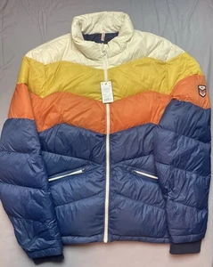 Marine Layer Archive Neu mit Etikett Medium Colorblock gefütterte Jacke blau/orange UVP: $ 248 - Bild 1 von 9