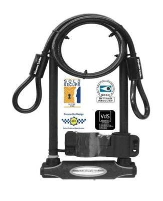 Master Lock Sold Secure Gold D-Lock+Cable 11X28X120cm 8285EURDPRO  - Image 1 of 4