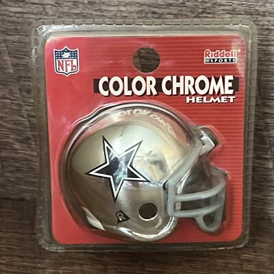 Dallas Cowboys NFL Riddell m Color Cromo Micro Casco de Fútbol Americano Nuevo de Lote Antiguo Hombre Cueva Difícil de Encontrar Foto 1 de 4