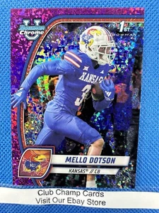 2024 #130 Mello Dotson Bowman cromo primer refractor fucsia 086/125 Kansas - Imagen 1 de 3