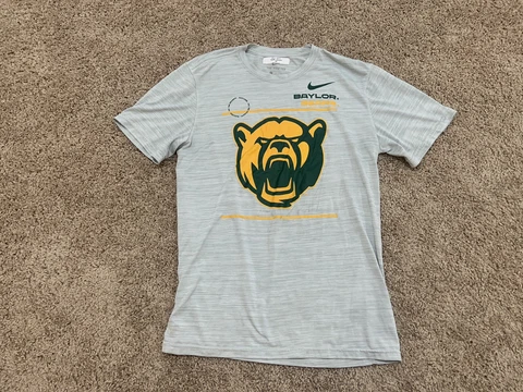 Team Issued Baylor Bears Football Gray T-Shirt Short Sleeve Nike Size Medium Cover