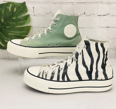 Zapatilla deportiva CONVERSE para mujer Chuck Taylor All Star plataforma elevadora caña alta cebra-US 9 Foto 1 de 4