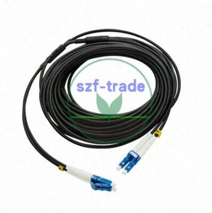 40M LC UPC to LC UPC Duplex Single Mode Black Armored PVC Fiber Patch Cord Cable - Afbeelding 1 van 1