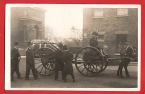 HAMPSHIRE ALDERSHOT IRISH GUARDS FUNERAL CARRIAGE CPL MAJOR WEST 1909. RP - Picture 1 of 1