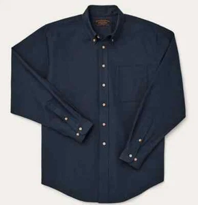 Filson Iron Cloth Oxford Shirt 20230529 Navy Dark Blue Heavy Duty 9.4 OZ CC - Picture 1 of 8