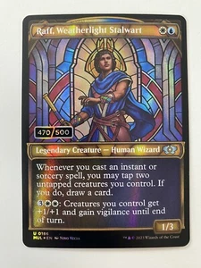 MTG Raff, Weatherlight Stalwart *SERIALIZED FOIL* NM/MT MOM MUL 2022 #470/500 - Picture 1 of 10