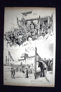 Commemorazione di Garibaldi, America - Dono dott. Bachmann Incisione del 1882 - Bild 1 von 1