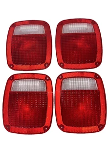 4 ~ Grote OEM 9130 91302 Universal Truck Trailer DOT Tail Light Lenses NO Screws - Picture 1 of 7