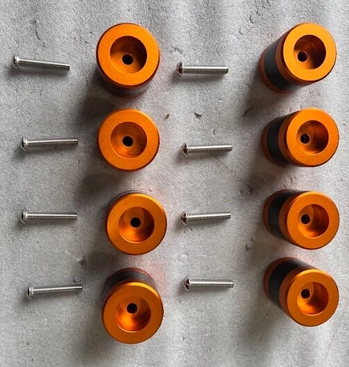 OS&D Protek Gold Cnc Alumium with Carbon Fiber Inlay Crash Bar Slider - Image 1 of 1