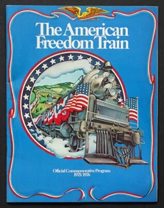 1976 AMERICAN FREEDOM TRAIN Vintage BICENTENNIAL Program Book / TWIN TOWERS NYC - Picture 1 of 4