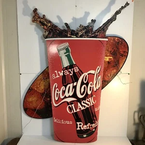 Vintage Always Coca Cola Classic 2 Piece Coke Sign Large 43” tall x 34” across - Picture 1 of 13
