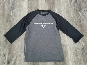 Boys UNDER ARMOUR Heatgear Loose Fit 3/4 Sleeve Shirt Baseball YSM Youth Small - Picture 1 of 1