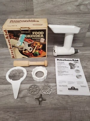 KitchenAid Food Grinder Attachment Model FG-A With Box Hobart Cracked Plastic  - Image 1 of 4