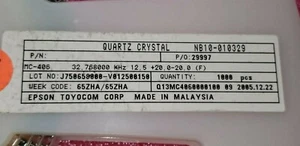 10 PIEZAS Cristal Epson PN# MC-406 32.768K-AG0 - Imagen 1 de 3