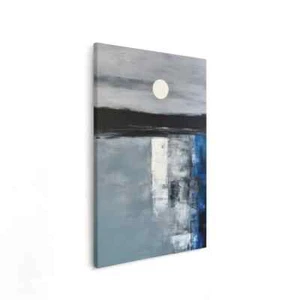 Japanese Painting Minimalist Zen Moon Unframed Canvas Print Australian Wall Art - Picture 1 of 4