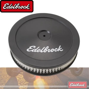 Limpiador de aire redondo Edelbrock 1203 serie Pro-Flo negro 10"" con elemento de papel de 2 - Imagen 1 de 3