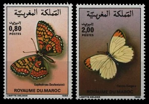 Marruecos 1985 - Mi-Nr. 1083-1084 ** - MNH - Mariposas / Mariposas - Imagen 1 de 1
