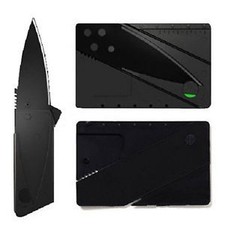 Camping Credit Card Folding Pocket Knife Ultra Thin Stainless Steel Blade Tool