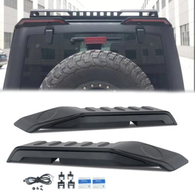 2X Roof Boot Spoiler Wing Flap With LED Lights For 2007-2018 Jeep Wrangler JK JL - Image 1 of 4