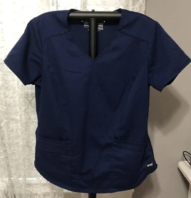 Grey's Anatomy by Barco Size M Navy Scrub Top - Image 1 of 4