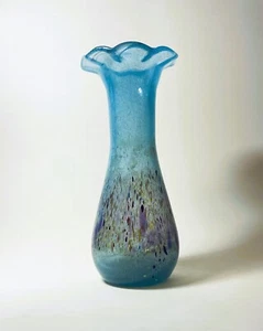 Vintage Modern Glass Vase Budveszel Gyula Hungary 1990s - Picture 1 of 4