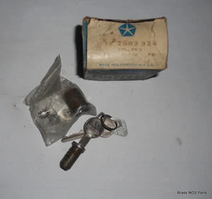 NOS MoPar 1966 Plymouth Valiant Dodge Dart GLOVE BOX LOCK CYLINDER AND KEYS pkg - Picture 1 of 2