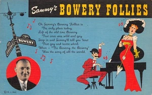 Postal 7633 Sammy's Bowery Follies Restaurant CABARET DANCE Ciudad Nueva York - Imagen 1 de 2