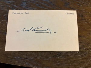 Ted Teeder Kennedy Toronto Maple Leafs signed autograph Hockey 3x5 index card - Picture 1 of 1
