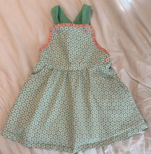 Matilda Jane Clare Eyelet and Ruffle Jumper Dress EUC Enchanted Garden Size 4 - Picture 1 of 2