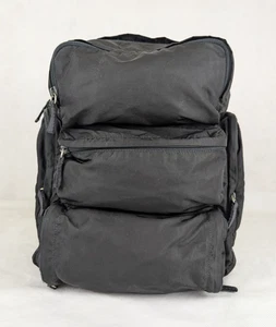 Auth PRADA Milano Triangular Plate Nylon Multipocket Messenger Black BACKPACK - Picture 1 of 22