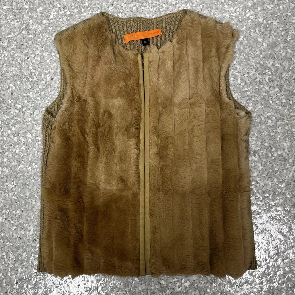 Chaleco de piel y lana vintage años 2000 Cynthia Steffe Foto 1 de 4