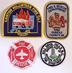 Fire & Rescue Patch 4 Stück (verschiedene Abteilungen)  - Bild 1 von 2